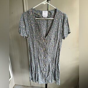 RVCA Women’s Size L Blue Floral Short Dress- Never worn!